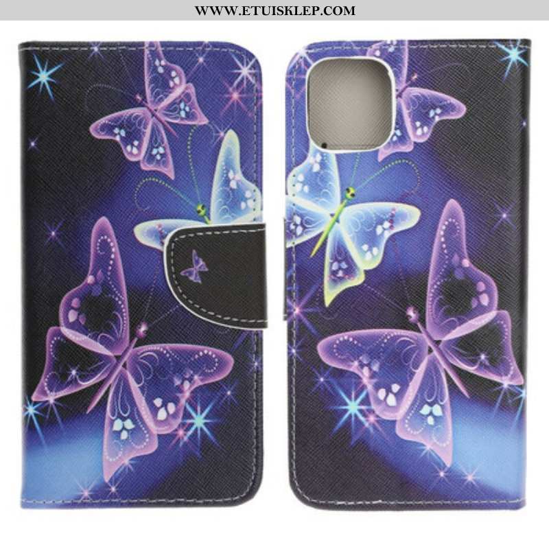 Etui Folio do iPhone 13 Mini Nowoczesne Motyle